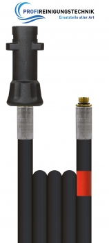 Rohrreinigungsleitung "Polya" ohne Düse / Schlauch aus Kunststoff mit einer Gewebeeinlage / Nennweite 5 / 120 Bar / 20 °C / Stecknippel : AG "mit O-Ring" - K : 1/8"